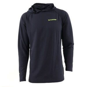 BLACKFISH COOLCHARGE UPF ANGLER SUN HOODIE - MOONLESS BLACK